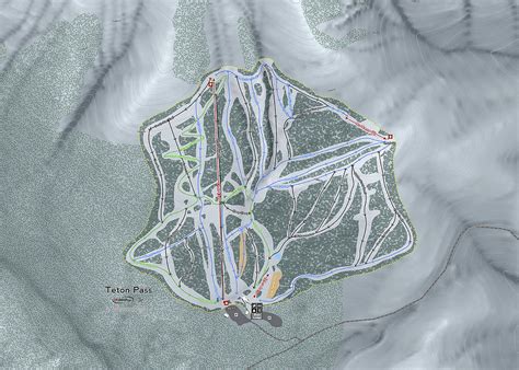 Teton Pass Ski Resort Map Digital Art by Powder Addicts - Pixels