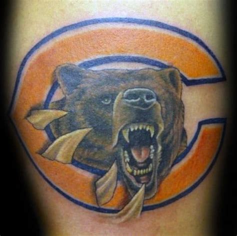 50 Chicago Bears Tattoos For Men - NFL Football Ink Ideas