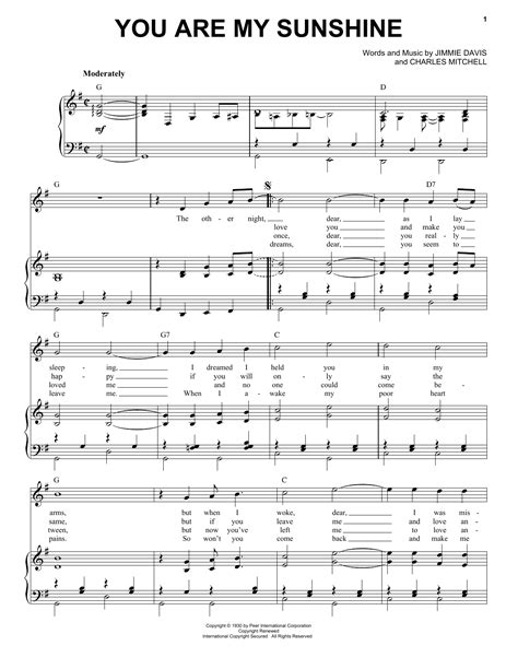 You Are My Sunshine | Sheet Music Direct