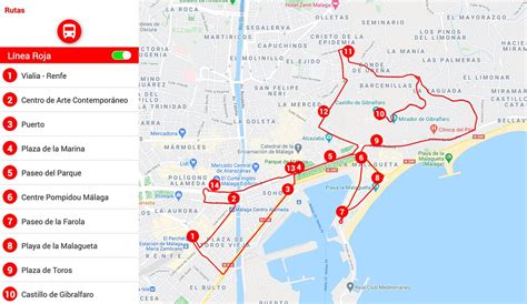 Malaga Bus Route Map