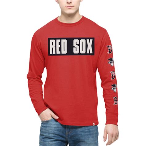 '47 Boston Red Sox Red Crosstown Team Long Sleeve T-Shirt