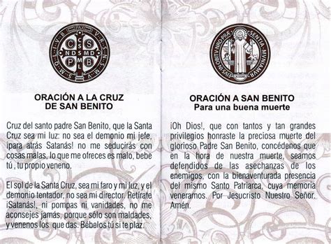 Asociación de la Medalla Milagrosa Oraciones e intenciones a la Virgen : ORACIÓN A SAN BENITO