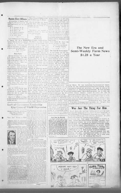 The New Era (Hughes Springs, Tex.), Vol. 30, No. 29, Ed. 1 Thursday, June 9, 1932 - Page 3 of 4 ...