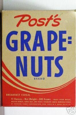 Vintage Rare! POST GRAPE-NUTS CEREAL BOX / EZRA STONE | #20987565