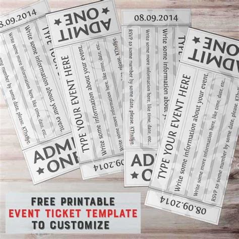 Free Printables Online - printable ticket templates, recipe cards & more