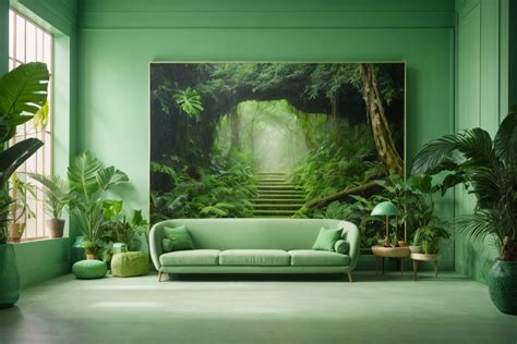 Cozy Interior On Light Green Colors Free Stock Photo - Public Domain ...