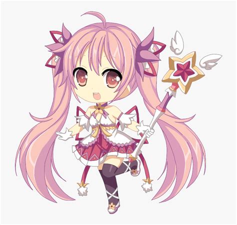 #anime #manga #magic #witch #chibi #cute #cartoon #pink - Anime Girl Chibi Witch, HD Png ...