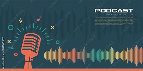 Colorful podcast background illustration Stock Vector | Adobe Stock