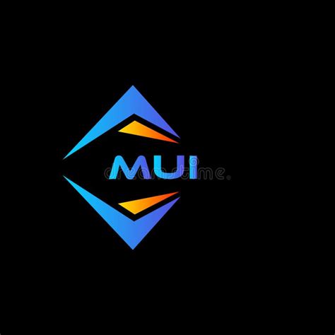 MUI Abstract Technology Logo Design on Black Background. MUI Creative Initials Letter Logo ...