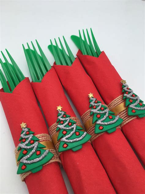 Christmas Tree Napkin Rings Christmas Napkin Rings Holiday