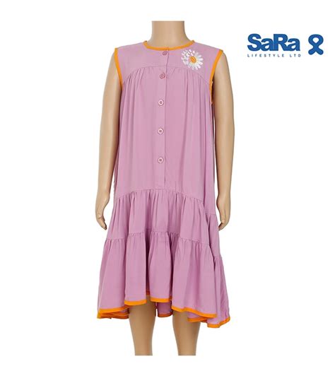 Buy Girl's Fashionable Frock Pink at best price In Bangladesh | Othoba.com