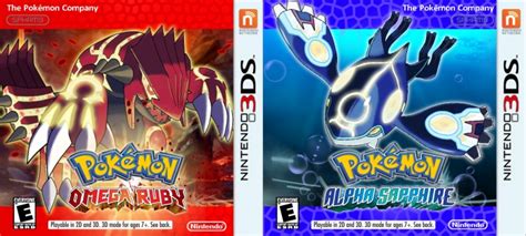 Pokemon Omega Ruby and Alpha Sapphire Boxart Nintendo 3DS Box Art Cover ...