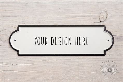 Enamel Sign Mockup White Sign Mock-up on Whitewashed - Etsy