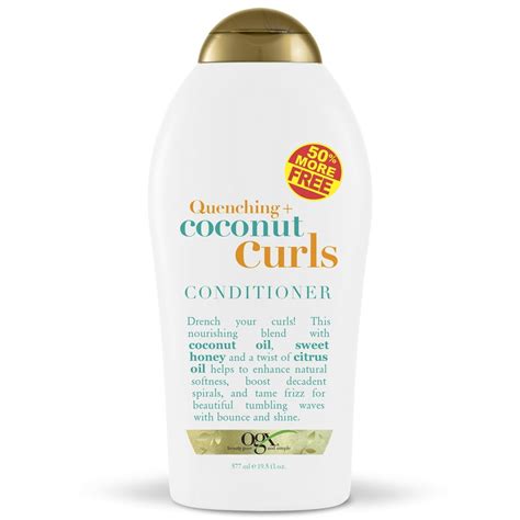 OGX Quenching + Coconut Curls Curl-Defining Conditioner, Nourishing ...