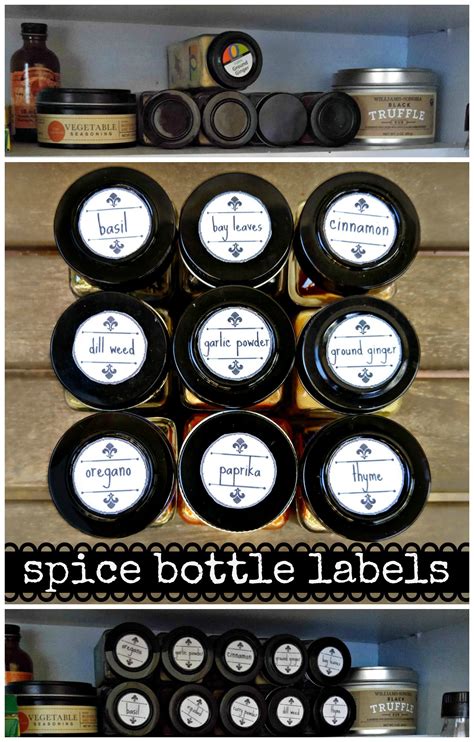 free spice bottle label printables