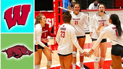 #1 Wisconsin vs Arkansas Highlights [GAME 2] | NCAA Women's Volleyball | 2023 College Volleyball ...