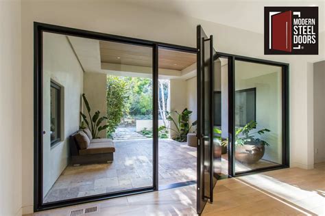 Glass Pivot Entry Doors - Photo Gallary | Modern Steel Doors