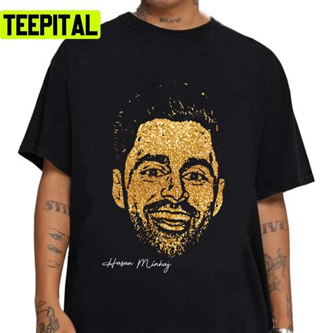 Golden Portrait Hasan Minhaj Stand Up Comedian Unisex Sweatshirt ...