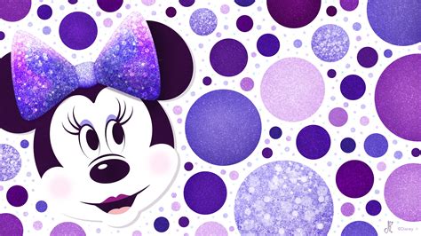 Minnie Mouse Purple Polka Dots Wallpaper – Desktop/iPad | Disney Parks Blog