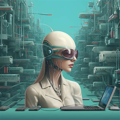 Premium AI Image | Cyberpunk futuristic woman