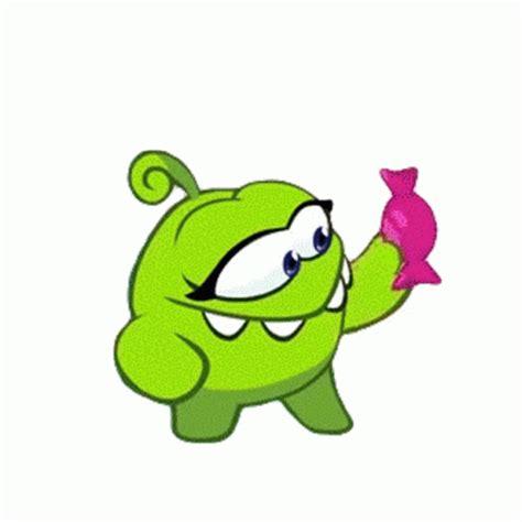 Candy Om Nom Sticker – Candy Om Nom Cut The Rope – discover and share GIFs