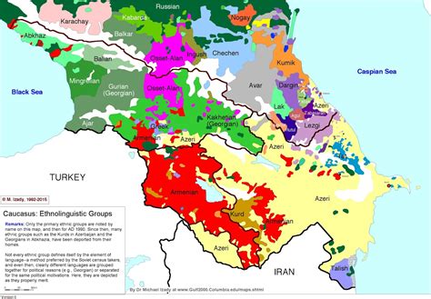 The Caucasus, ethno-linguistic makeup - Vivid Maps