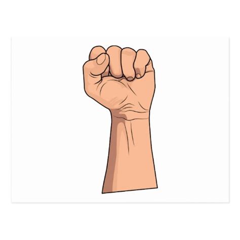 Fist Closed ~ Hand Sign Gesture Postcard | Zazzle