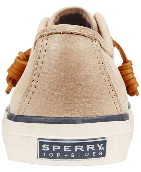 Sperry Top-Sider Women's Seacoast Leather Sneakers in Natural - Lyst