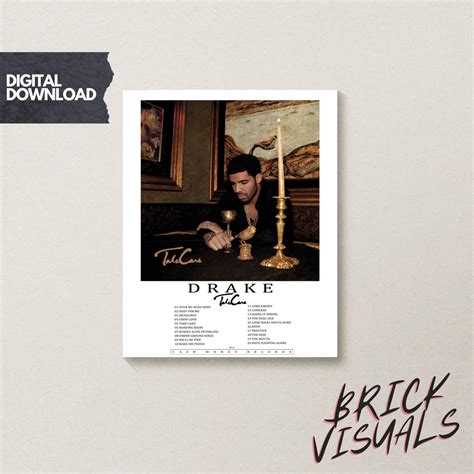 Drake take Care Album Cover Poster / Tracklist / Wall Art / Home Decor ...