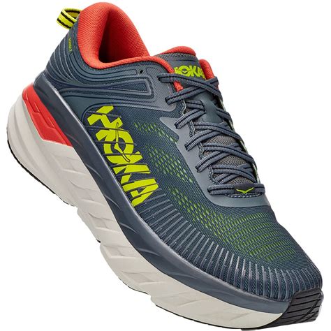 Hoka One One Men's Bondi 7 Athletic Shoes - Turbulence/Chili | elliottsboots