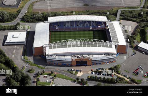 aerial view of Wigan DW Stadium, Lancashire, UK Stock Photo - Alamy