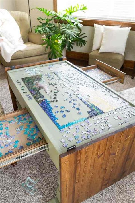 Puzzle Coffee Table Build Plans ~- Designed Decor