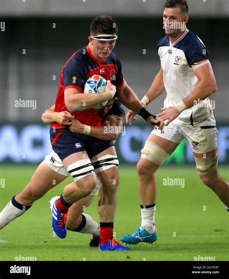 England's Tom Curry in action during the 2019 Rugby World Cup match at ...