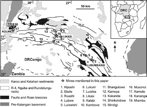 Geological sketch map of the southern part of the Katanga Province ...