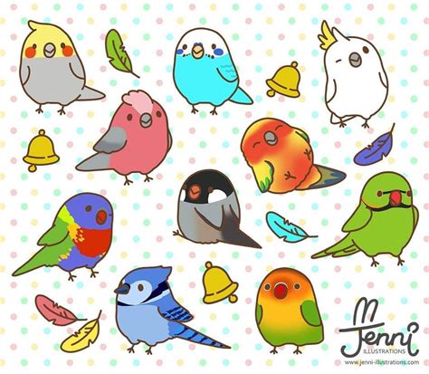 🌸🐰 J E N N I 🐰🌸 on Instagram: “🎀 Chibi baby birds 🎀 Super colorful 💖💖💖 ...