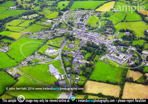 Aerial photo overhead Kilfinane, near Ballyhoura Hills, Co Limerick.