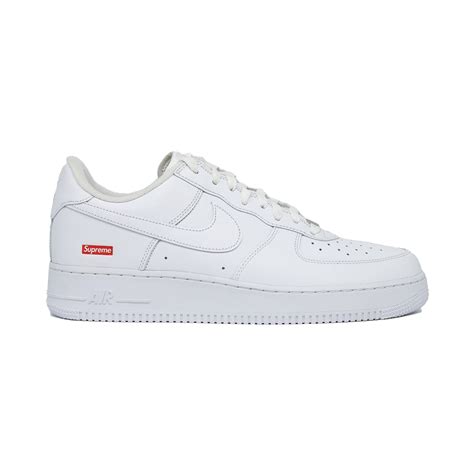 Nike Air Force 1 Low, Supreme Box Logo-White – Impossible Kicks