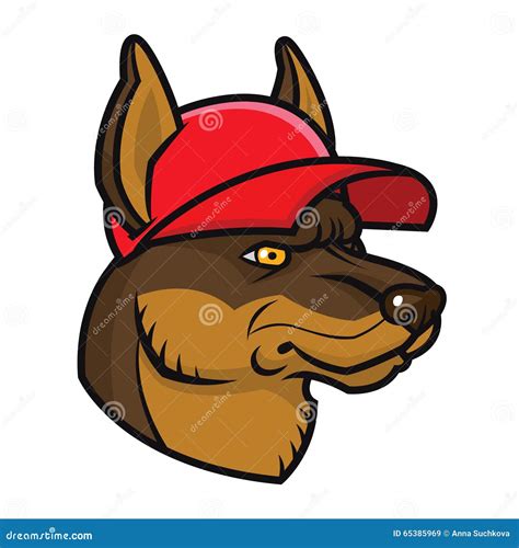 Vector Illustration Cartoon Dog In Cap | CartoonDealer.com #65385969