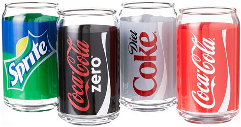 Buy Luminarc Coca-Cola Assorted Decorated Glass Cans, Includes Coke, Diet Coke, Coke Zero and ...