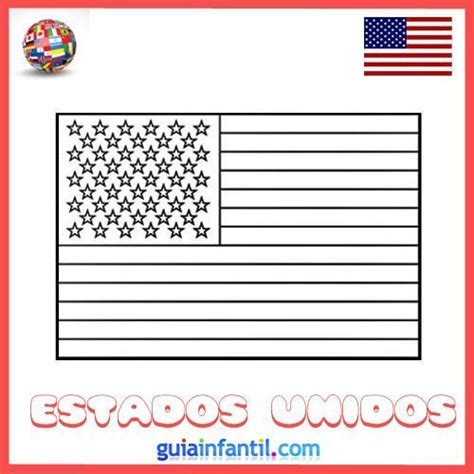 Dibujo de la bandera de Estados Unidos para colorear