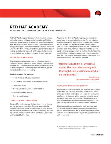 Red Hat academy