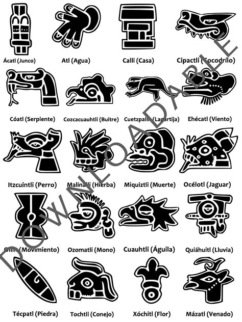 Aztec Calendar Symbols And Meanings Printable Word Searches | The Best Porn Website