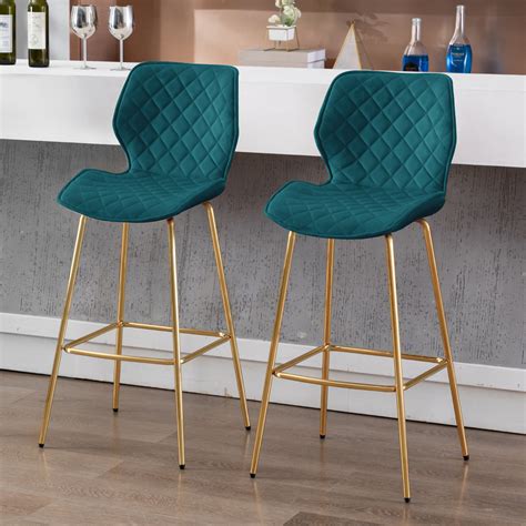 Duhome Elegant Lifestyle Bar Stool Modern Contemporary Bar Chairs Green Set of 2 - Walmart.com ...