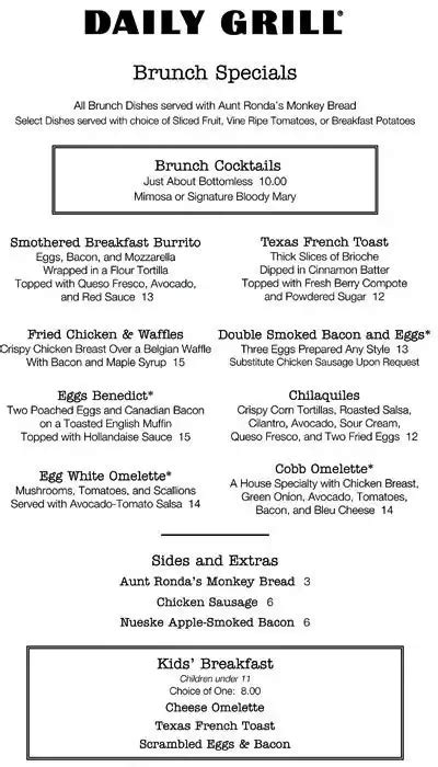 Daily Grill Menu, Menu for Daily Grill, North Burnet, Austin - Urbanspoon/Zomato