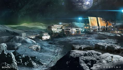 ArtStation - Destiny: Moon base, Jesse van Dijk Planets And Moons ...