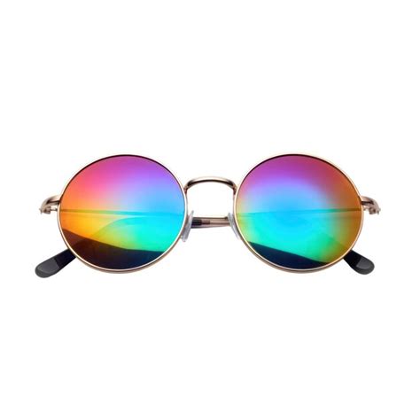 Premium AI Image | A pair of sunglasses with rainbow lenses.