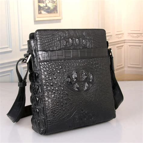 100% Genuine Crocodile Skin Businessmen Small Single Cross Shoulder Bag ...