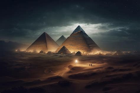 Premium AI Image | The pyramids of giza are the largest pyramids in the world.