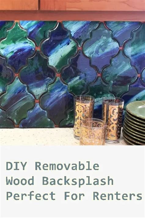 DIY Removable Wood Backsplash Perfect For Renters - The Homestead Survival