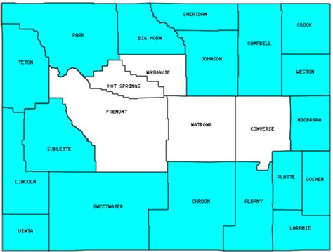 Wyoming Map Of Counties